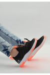 KunduraHane Black White Orange Ultra Lightweight Flexible Comfortable Kids' Walking and Sports Shoes