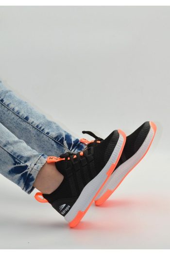 KunduraHane Black White Orange Ultra Lightweight Flexible Comfortable Kids' Walking and Sports Shoes