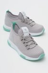 Tonny Black Kids Unisex Gray Green Comfortable Fit Lace-Up Sneakers
