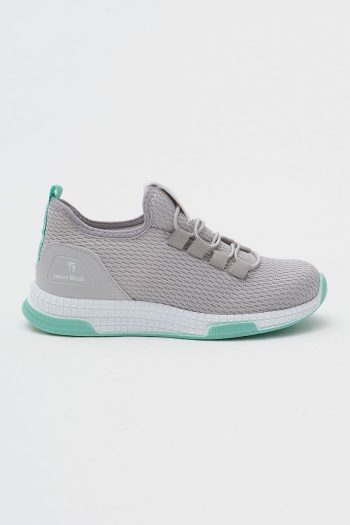 Tonny Black Kids Unisex Gray Green Comfortable Fit Lace-Up Sneakers
