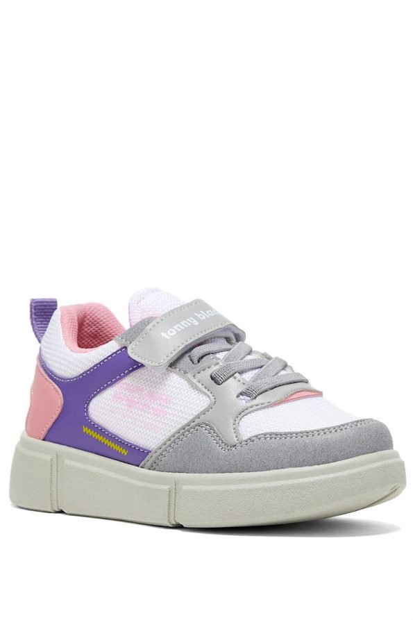 Tonny Black Kids Unisex Ice Lilac Comfortable Velcro Shoes