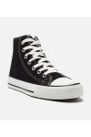 PINKBLUEKIDS Children's Black Linen Canvas Shoes