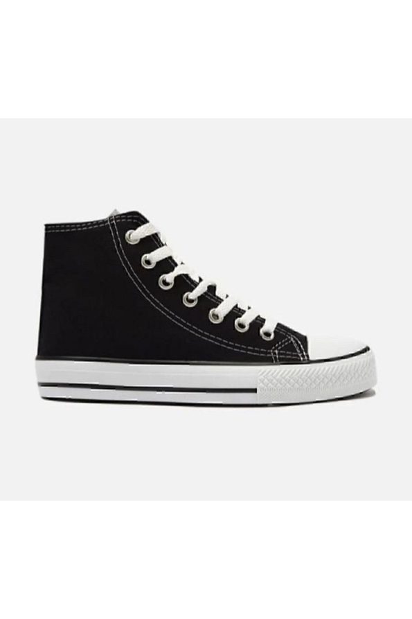 PINKBLUEKIDS Children's Black Linen Canvas Shoes
