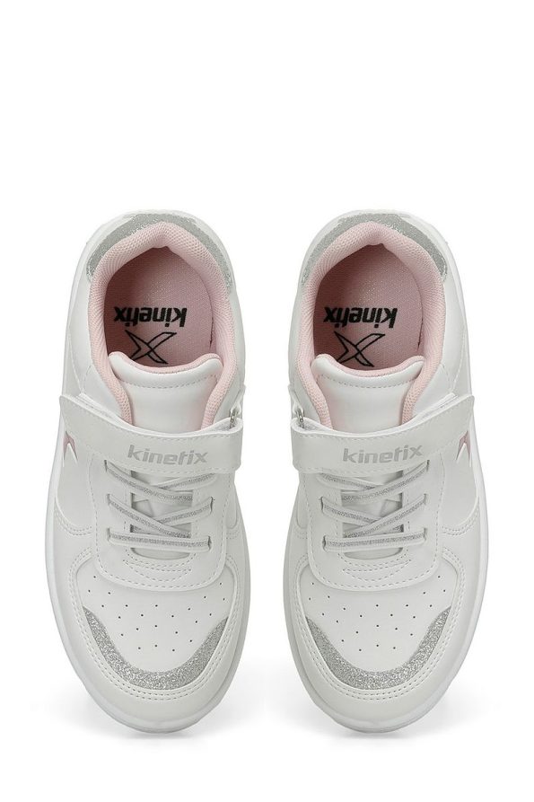 Kinetix Kalen PU ENJ 4FX White Girls' Sneakers