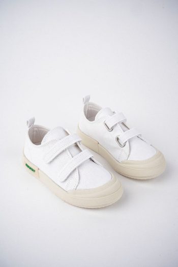 McDark Kids White Canvas Light-Up Orthopedic Sneakers