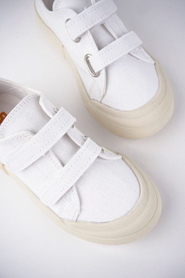 McDark Kids White Canvas Light-Up Orthopedic Sneakers