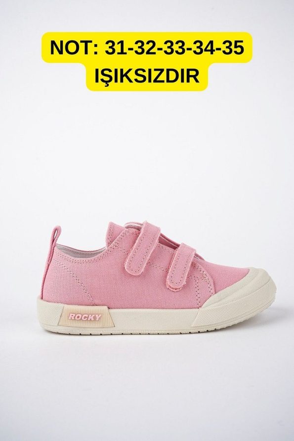 McDark Kids Pink Linen Light-Up Orthopedic Sneakers