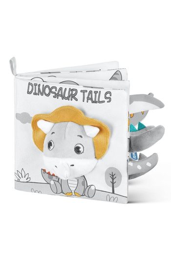 Jjovce Crinkly Dinosaur Baby Book 3D Montessori Washable Fabric Book