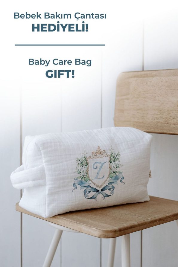 Tuğba Swan Organic 11-Piece Hospital Set - Blue Royal Series - Letter Z