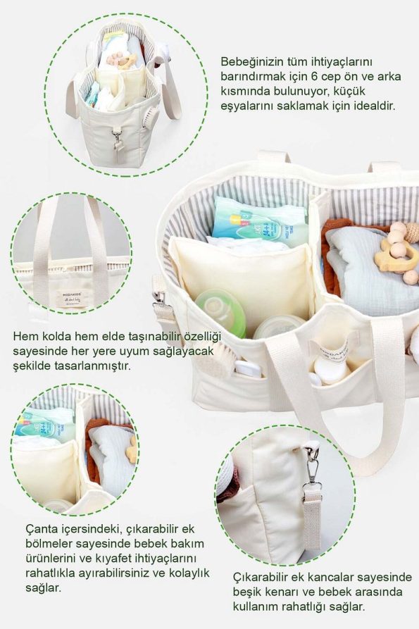 Modakids Canvas Mother Baby Care Bag Organizer
