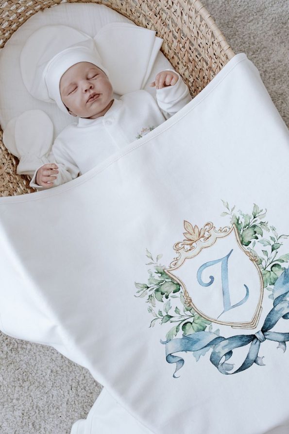 Tuğba Swan Organic 11-Piece Hospital Set - Blue Royal Series - Letter Z