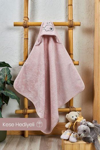 EIFIN Bamboo Fish Embroidered Baby Towel Swaddle and Pouch Set
