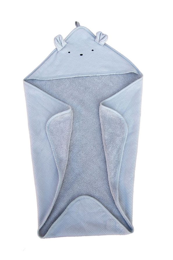 Wheeppo 100% Cotton Special Fabric Baby Bathrobe - Eared - Gray