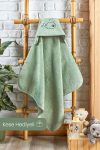 EIFIN Bamboo Fish Embroidered Baby Towel Swaddle and Pouch Set