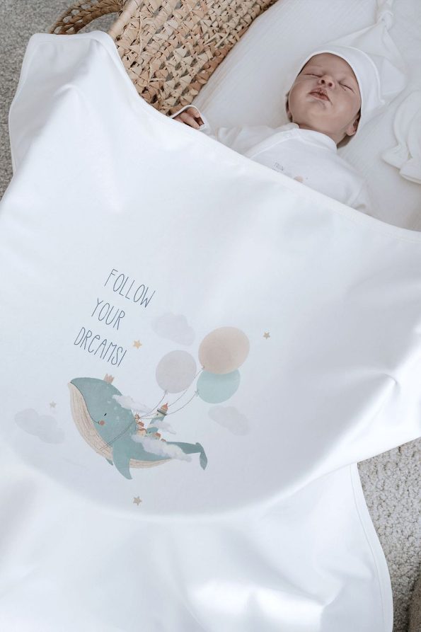 Tuğba Swan Organic 11-Piece Hospital Set - For Baby - Blue Dream