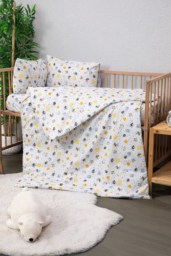 FAVORA Baby 100% Cotton Astronaut Crib Bedding Set - Gray