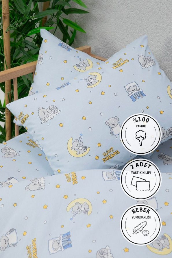 FAVORA Baby 100% Cotton Dream Sweet Baby Bedding Set - Blue