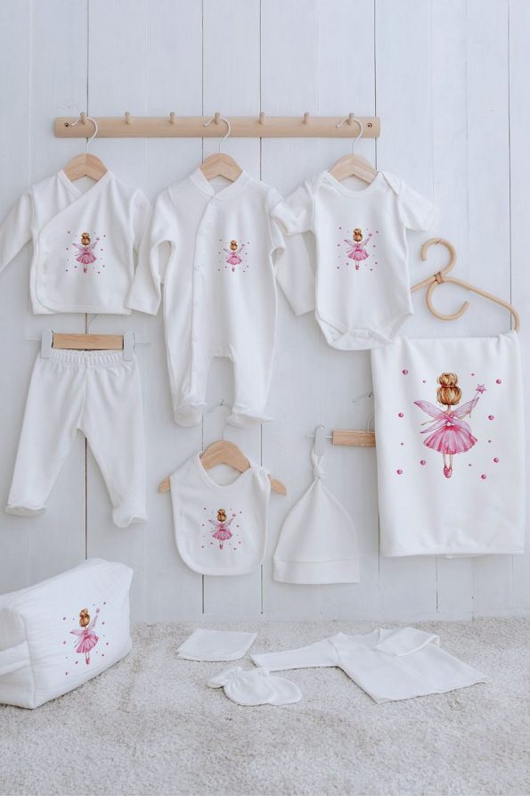 Tuğba Swan Organic 11-Piece Baby Hospital Set - Pink Fairy