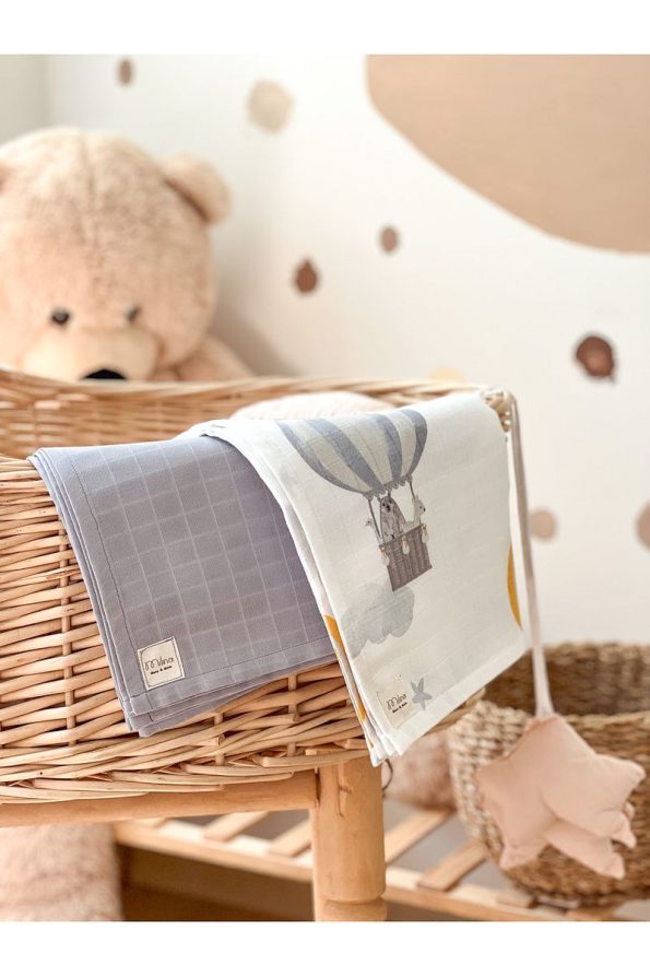 MILNA Baby & Kids Multi-Purpose Muslin Baby Blanket 75x85cm
