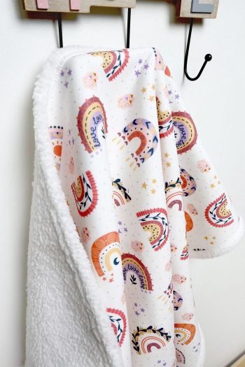 HAMUR Fluffy Baby Blanket 80x100 Cm Sky Pink Sheep Wool Blanket