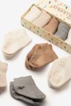 Karamila 5-Piece Baby Socks Set Natural Bamboo Booties