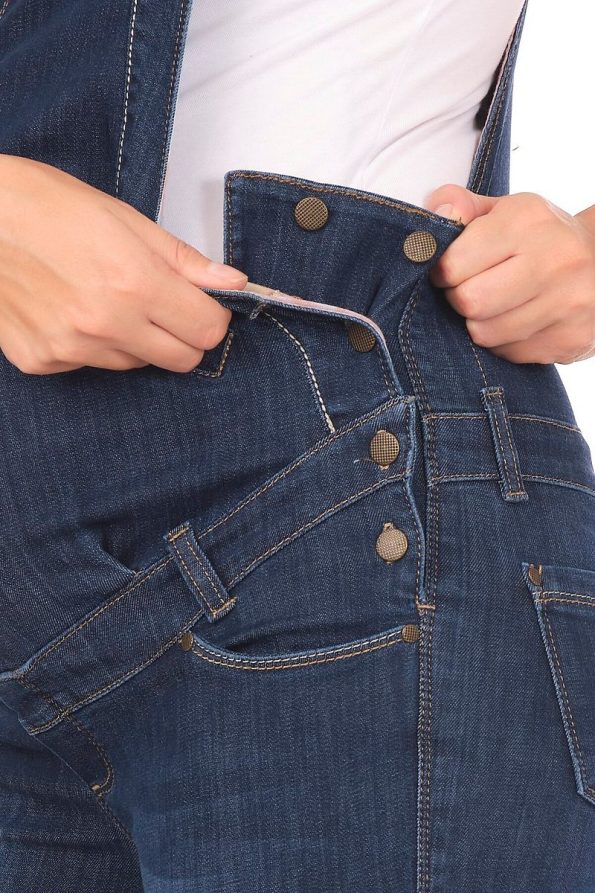BUSA Maternity Dungarees in Blue