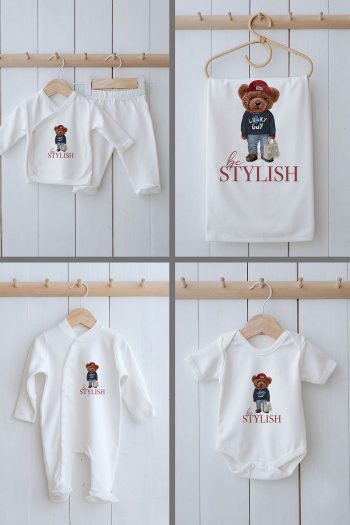 Tuğba Swan Organic 11-Piece Hospital Set - Pure Baby - Sporty Bear