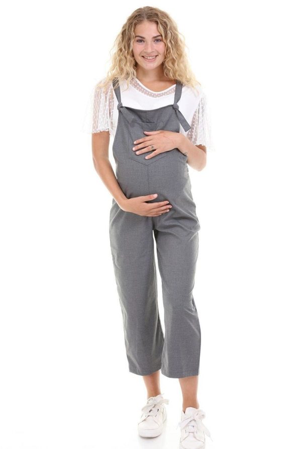 Luvmabelly Myra6106 - Charcoal Maternity Overalls