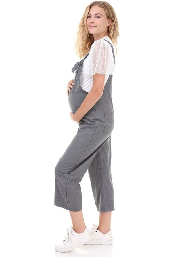 Luvmabelly Myra6106 - Charcoal Maternity Overalls