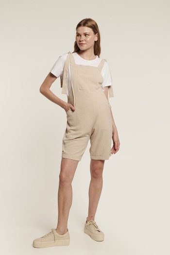 Lyn Mama JANIE Adjustable Strap Short Maternity Dungarees