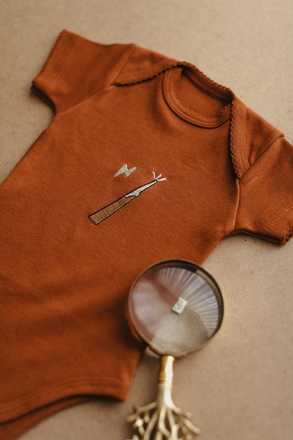 Ilays Beauty Premium Embroidered Baby Snap-Button Short Sleeve Bodysuit Set