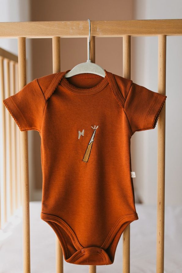 Ilays Beauty Premium Embroidered Baby Snap-Button Short Sleeve Bodysuit Set