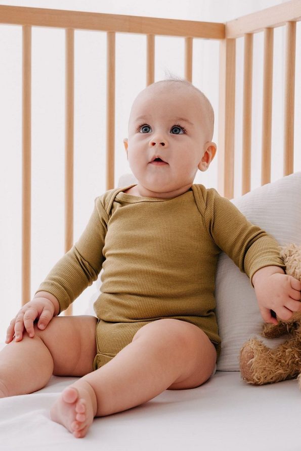 Lilabio 3-Piece Unisex Baby Long Sleeve Cotton Bodysuit Set
