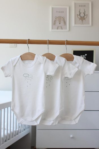 Mini Ropa Organic Cotton Baby Bodysuit Set - 3 Pack