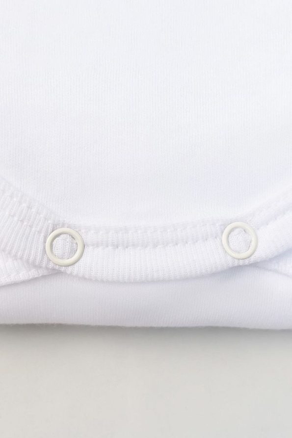 Lilabio 100% Organic Cotton 5-Pack White Long Sleeve Baby Bodysuits