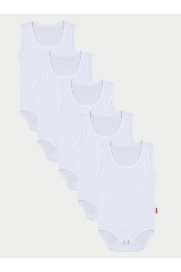 Vitmo 5-Pack Baby Strap Bodysuit with Height Extender Gift - 100% Cotton