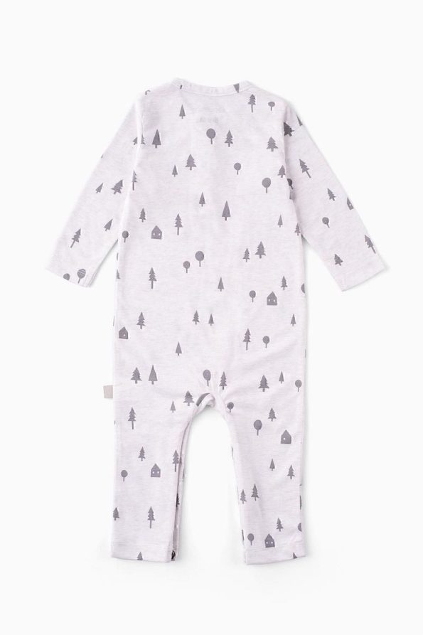 Boumini Baby Long Sleeve Snapsuit Pine Forest Print