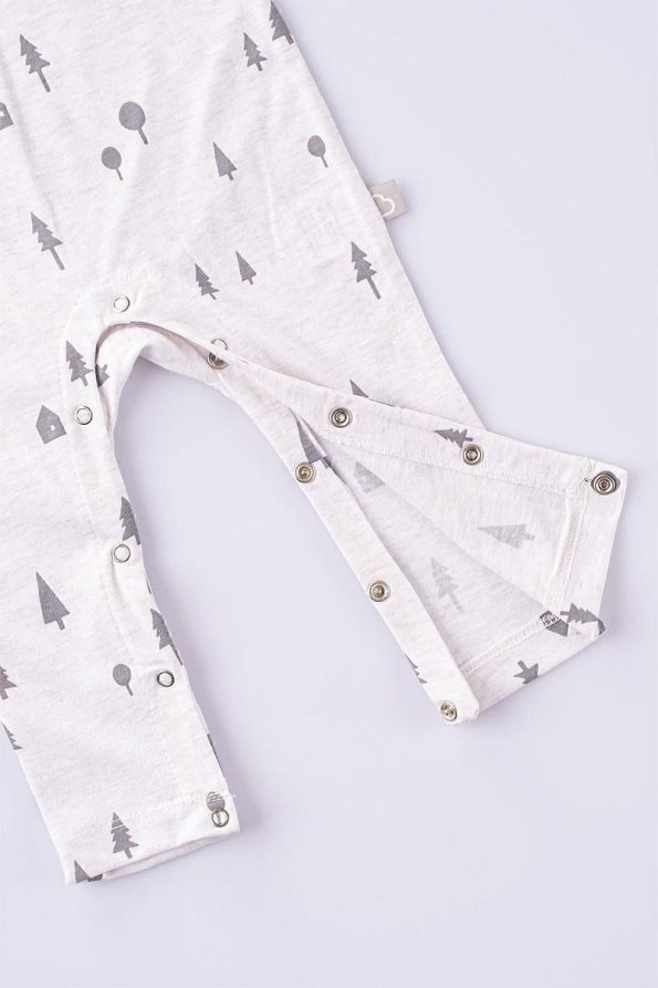 Boumini Baby Long Sleeve Snapsuit Pine Forest Print