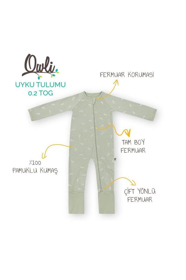 Owli Sleep Bag 0.2 Tog Leaves