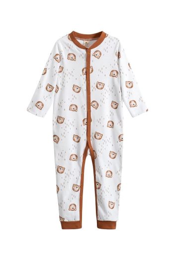 Molica Baby Long Sleeve Romper Colorful Print Organic Cotton