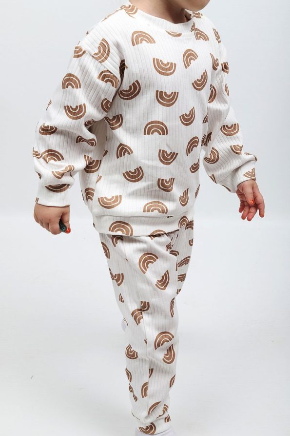 Cute Printed Long Sleeve Pajama Set for Baby Girls and Boys