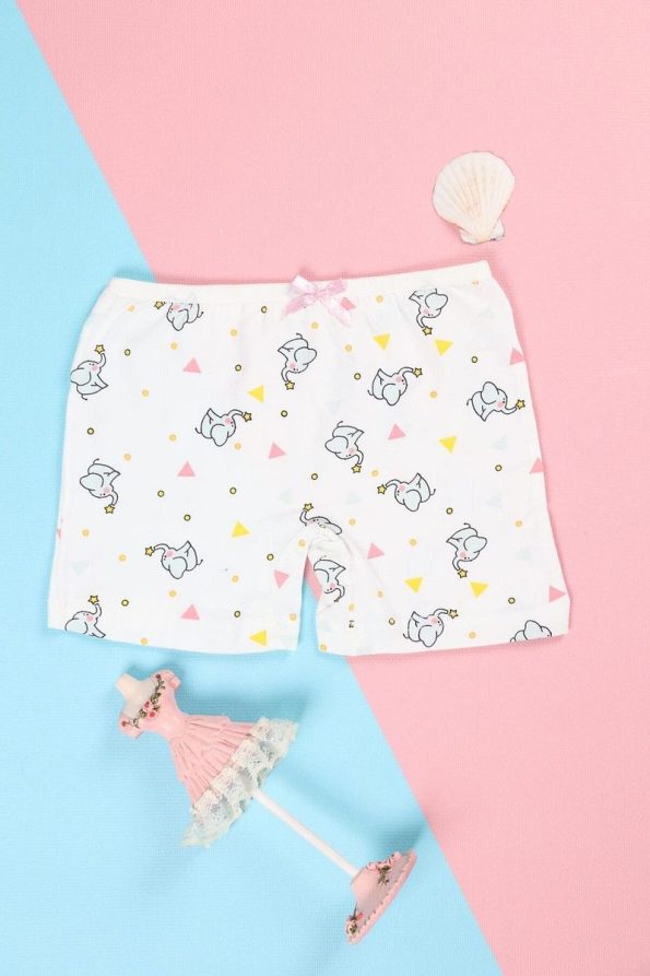 Madaliina Girls' 95% Cotton Mixed Pattern 5-Piece Boxer Set