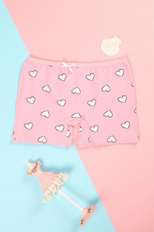 Madaliina Girls' 95% Cotton Mixed Pattern 5-Piece Boxer Set