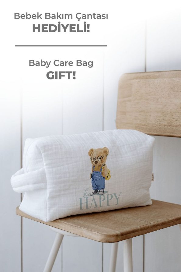 Tuğba Swan Organic 11-Piece Baby Hospital Set - Pure Baby - Bear-Designed Overalls