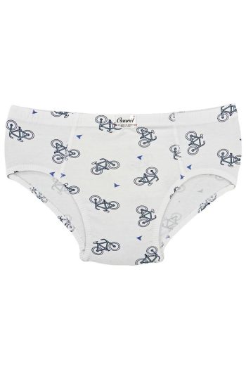 Onurel 5-Pack Boys' Colorful Bike Pattern Stretch Briefs