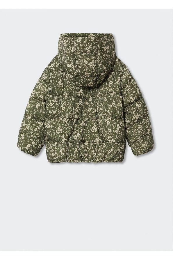 ÖNDER MODA Girls' Waterproof and Windproof Printed Hooded Puffer Jacket