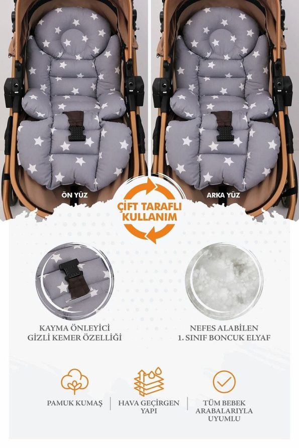 Umaybebek Orthopedic Baby Stroller Cushion with Cotton Fabric