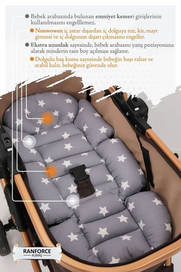 Umaybebek Orthopedic Baby Stroller Cushion with Cotton Fabric