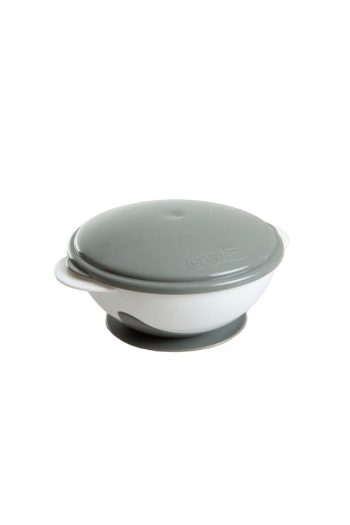 Babyjem Vacuum-Sealed Baby Feeding Plate Gray