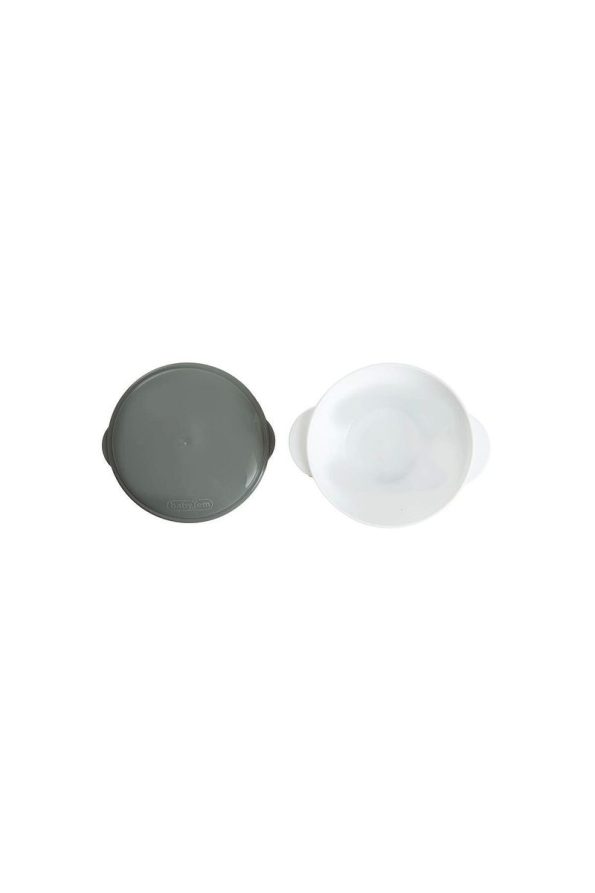Babyjem Vacuum-Sealed Baby Feeding Plate Gray
